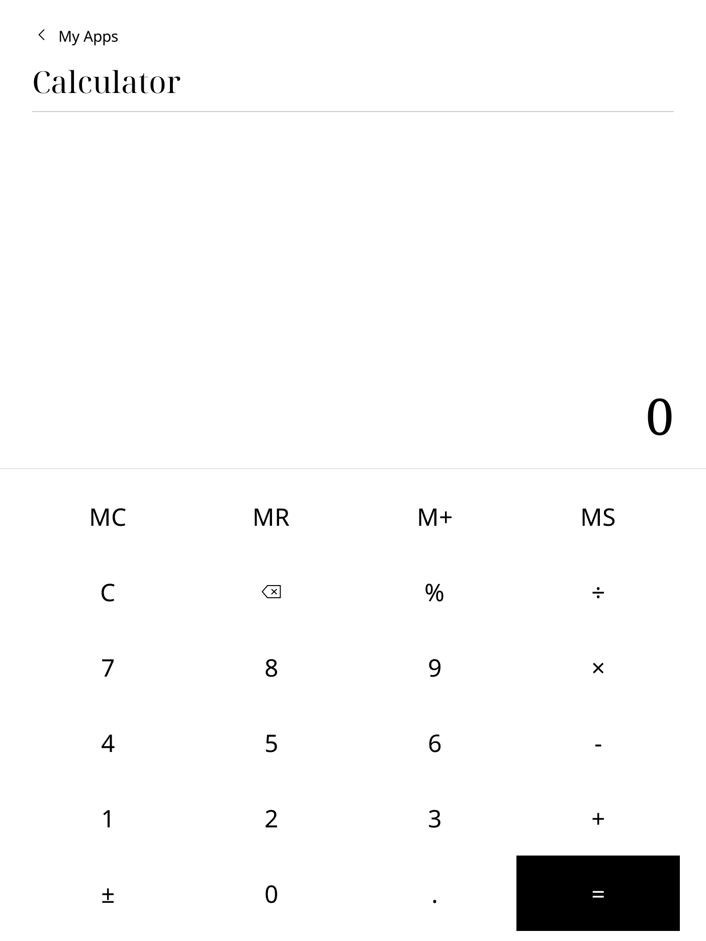 Calculator on Paper Pure.